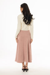 Pink Soft Feel A-Line Maxi Skirt