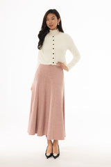 Pink Soft Feel A-Line Maxi Skirt