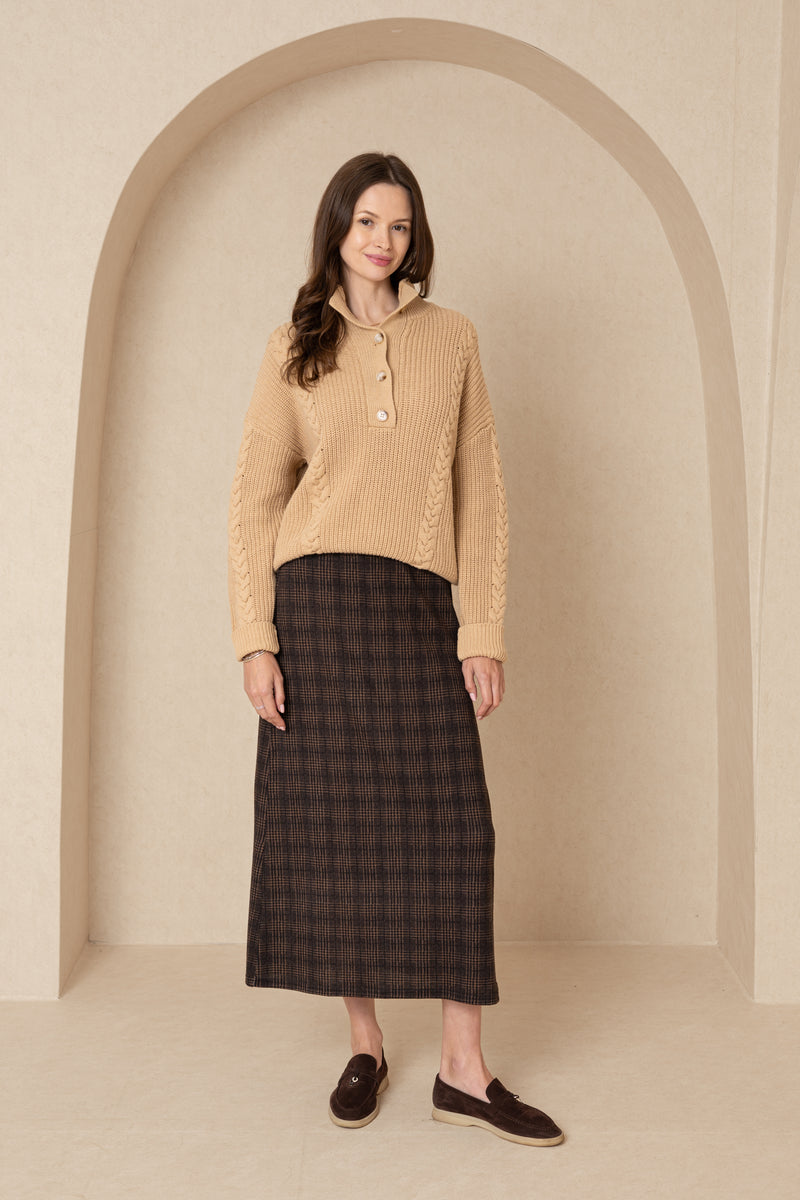 Brown Plaid Skirt BLANK