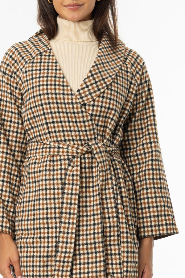 Plaid Tie Jacket