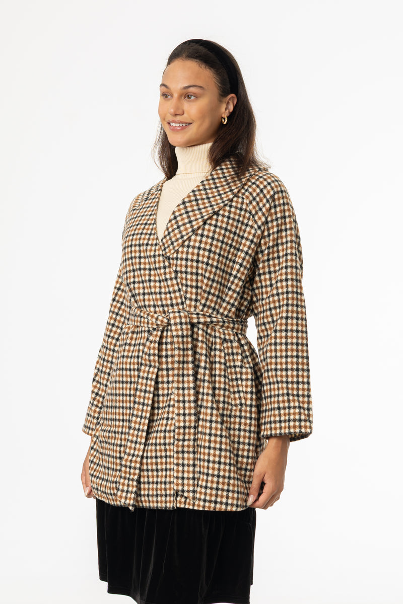 Plaid Tie Jacket