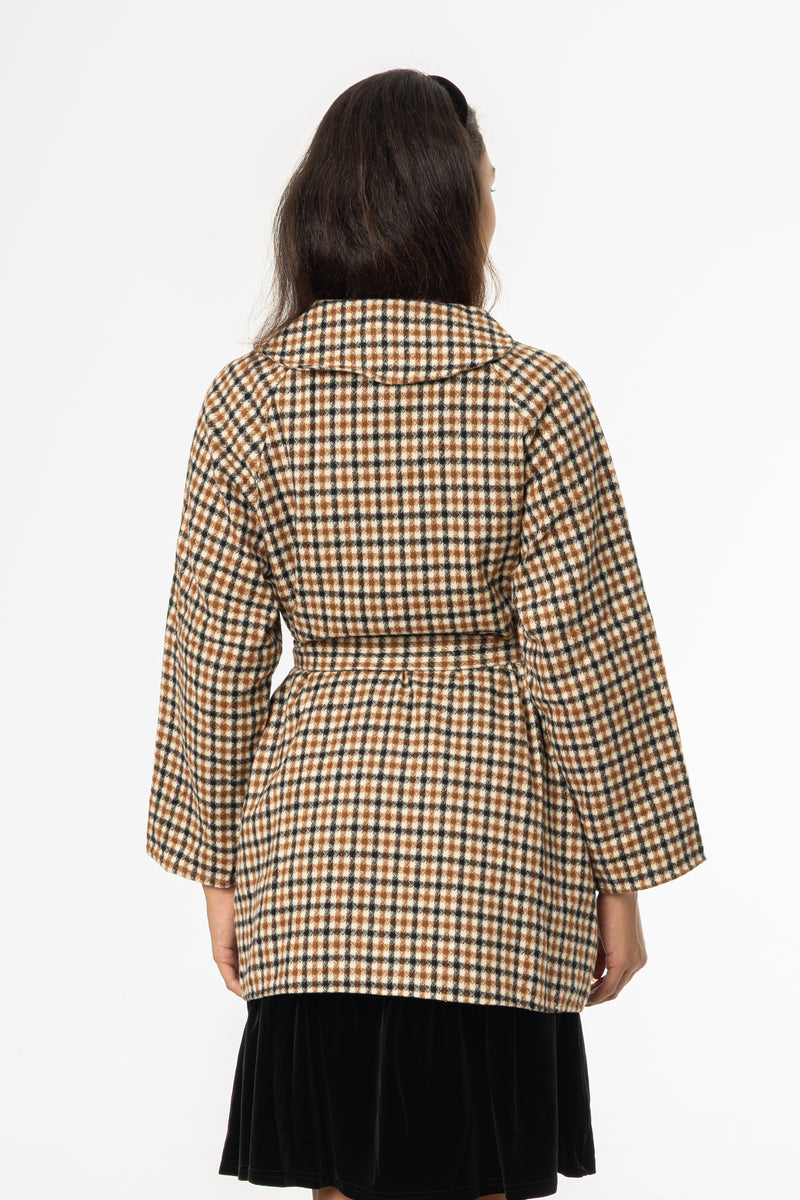 Plaid Tie Jacket