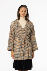 Plaid Tie Jacket