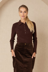 Brown Polo Tee