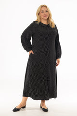 Purple Floral Peter Pan Collar Maxi Dress
