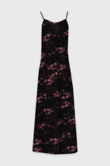 Purple Floral Printed Slip Dress