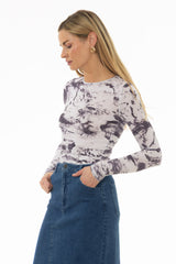Purple Tie Dye Round Neck T-Shirt