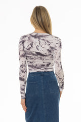 Purple Tie Dye Round Neck T-Shirt