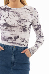 Purple Tie Dye Round Neck T-Shirt