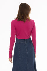 Raspberry Drawstring Polo T-Shirt