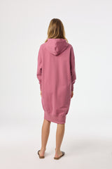 Raspberry Zipper Sweatshirt Dress