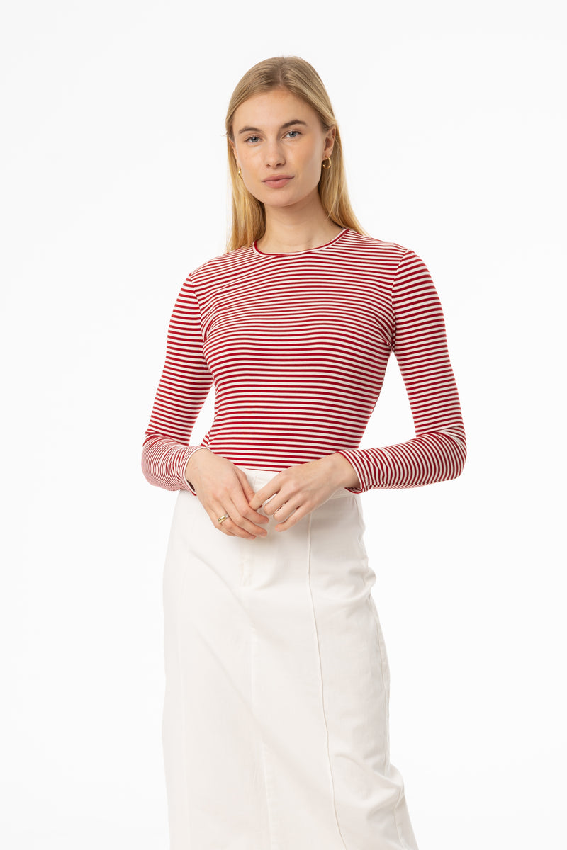 Red Striped Long Sleeve T-Shirt