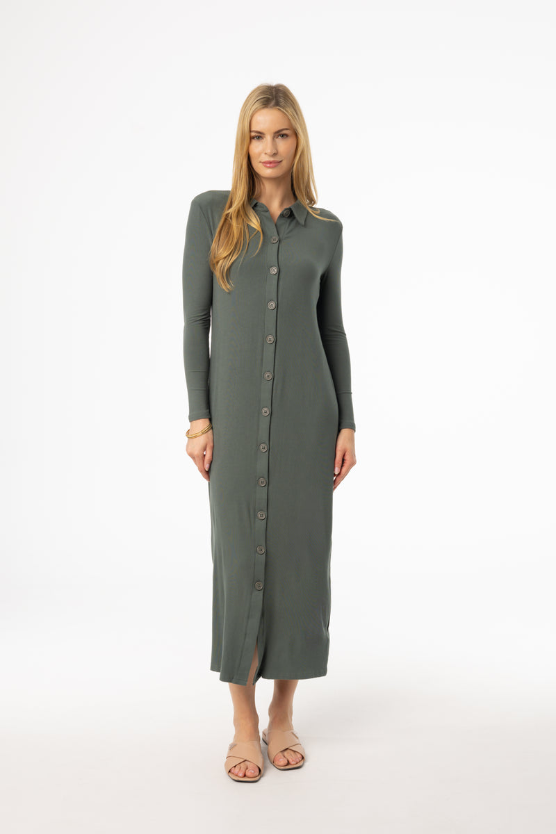 Sage Cardi Maxi Dress