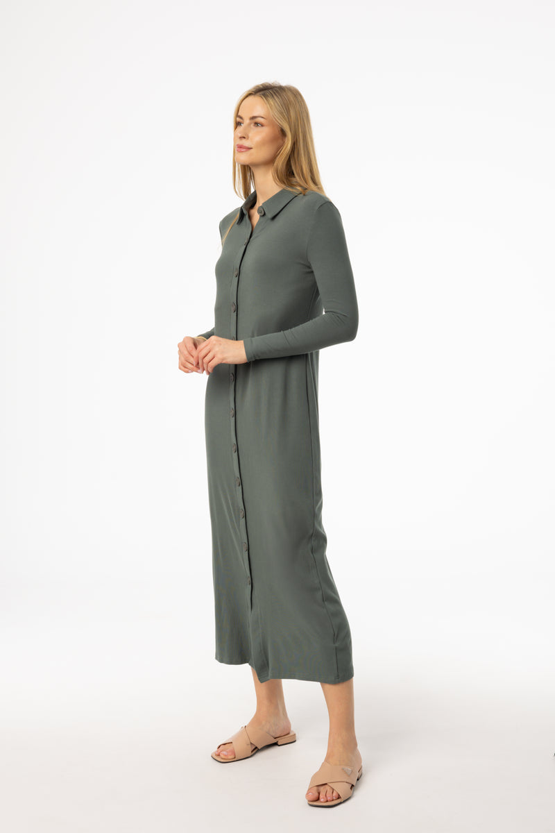 Sage Cardi Maxi Dress