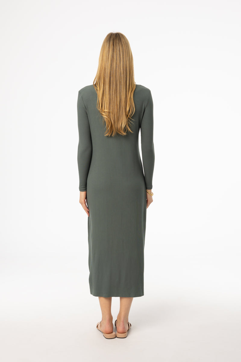 Sage Cardi Maxi Dress