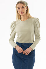 Sage Gathered Shoulder T-Shirt
