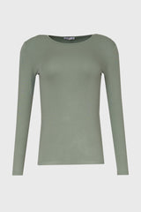 Sage Solid Long Sleeve T-Shirt