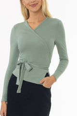 Sage Solid Wrap T-Shirt