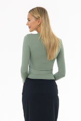 Sage Solid Wrap T-Shirt