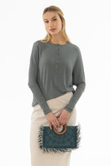 Seafoam Henley Dolman T-Shirt