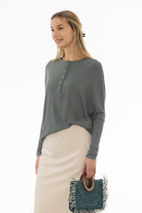 Seafoam Henley Dolman T-Shirt