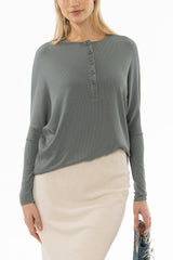 Seafoam Henley Dolman T-Shirt