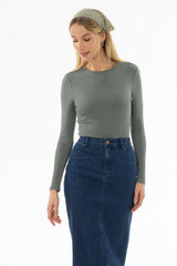 Seafoam Long Sleeve Ribbed T-Shirt