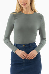 Seafoam Long Sleeve Ribbed T-Shirt