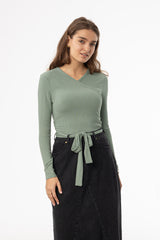 Seafoam Wrap Tee