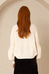 Ivory Sequin Knit Top