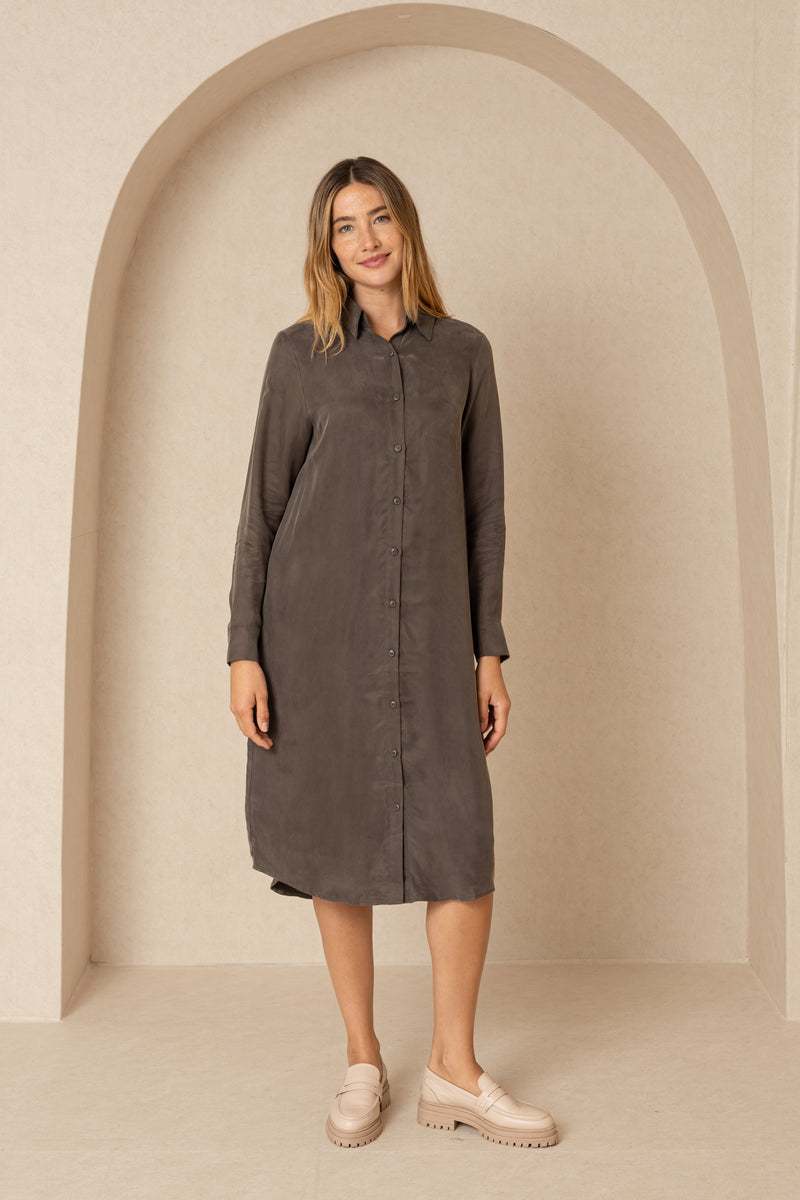 Green Smoke Shirt Dress