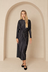 Black Sparkle Tie Wrap Maxi