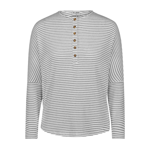 White Striped Dolman Tee