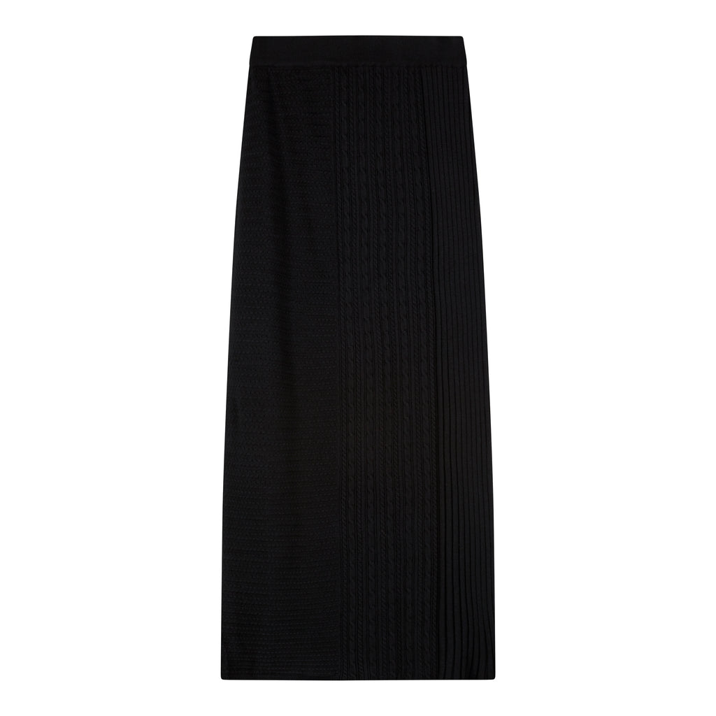 Black Tri Knit Skirt – BLANK