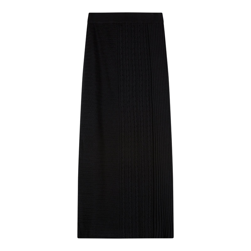 Black Tri Knit Skirt
