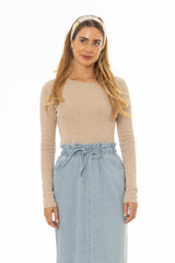 Tan Acid Wash T-Shirt