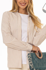 Tan Combo Blouse T-Shirt