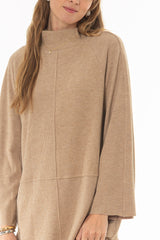 Tan Corduroy Flare Dress