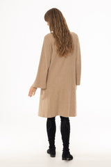 Tan Corduroy Flare Dress
