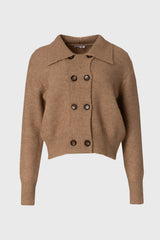 Tan Double Breasted Sweater