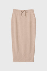 Tan Drawstring Skirt Legging