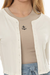 Tan Embroidered Tank Top