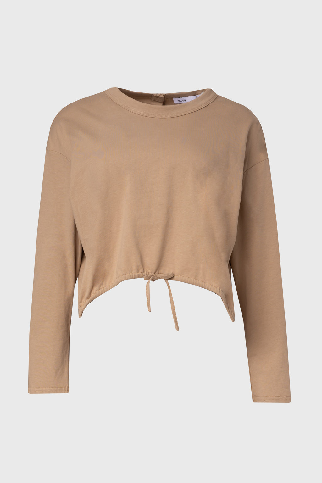 Tan High Low Drawstring Tee – BLANK