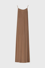 Tan Linen Feel Slip Dress