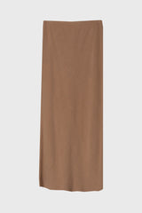 Tan Linen Feel Slip Skirt