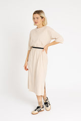 Tan Terry Midi Dress