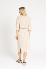 Tan Terry Midi Dress