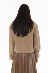 Tan Teddy Button Down Jacket