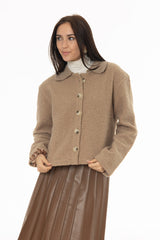 Tan Teddy Button Down Jacket