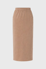Tan Terry Maxi Skirt